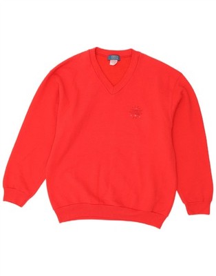 Enrico Coveri Herren Sweatshirt Pullover Large Rot Baumwolle AL04