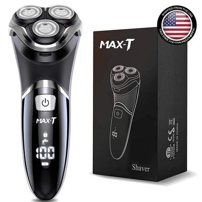 Ergonomic Wet & Dry Electric Shaver with Pop-Up Trimmer - 3D Rotary Technology