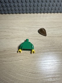 LEGO Torso Castle Forestman Black Belt w/ Buckle Brown Pouch & Bycocket 4506