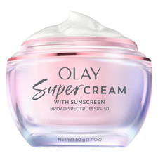 Super Cream with Sunscreen SPF 30, Lightweight Face Moisturizer with Sun Protect