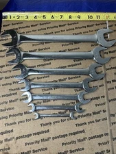 SNAP ON  VO806B  & VO3234 7-Piece SAE Open-End Wrench Set USA  (1-1/16" - 1/4")