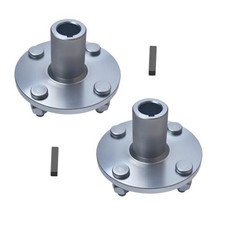 4" x 4" Go-Kart Live Axle Hub with 1" to 3/4" Step-Down - 1/4" Keyed Shaft, 8