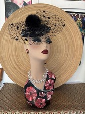 Hand painted Mannequin head and shoulders. Classy Lady.