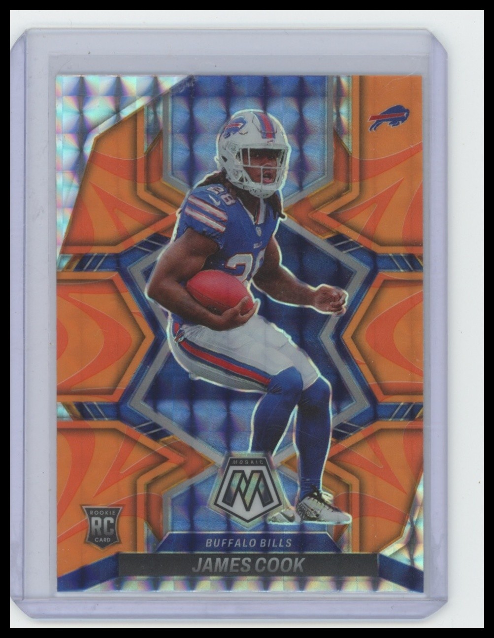 2022 Mosaic James Cook Reactive Orange RC Rookie Prizm #309 W2