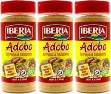 (Free Duty Tax) Iberia Adobo With Pepper, 16 oz (Pack of 3)