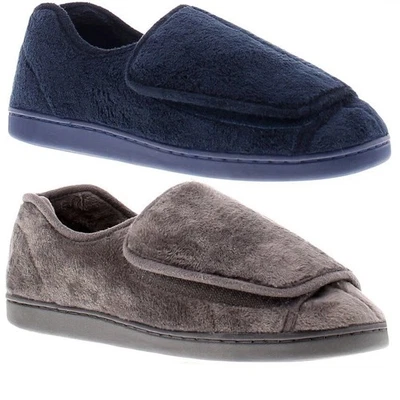 Mens Dr Keller Slippers Wide Fit Orthopaedic Memory Foam Diabetic Comfort Shoes - Image 1 of 2