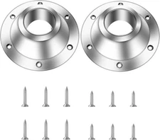Aluminum RV Table Base Mount with Screws for Camper and Trailer - Silver (2 Pcs)