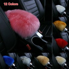 Winter Warm Fur Plush Car Armrest Box Cover Arm Rest Box Soft Cushion Universal