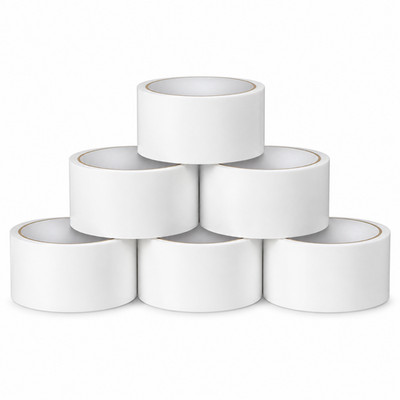 6x Weiß Paketband Stark Verpackungskarton Dichtband Geräuscharm Klebeband 48mmx66m