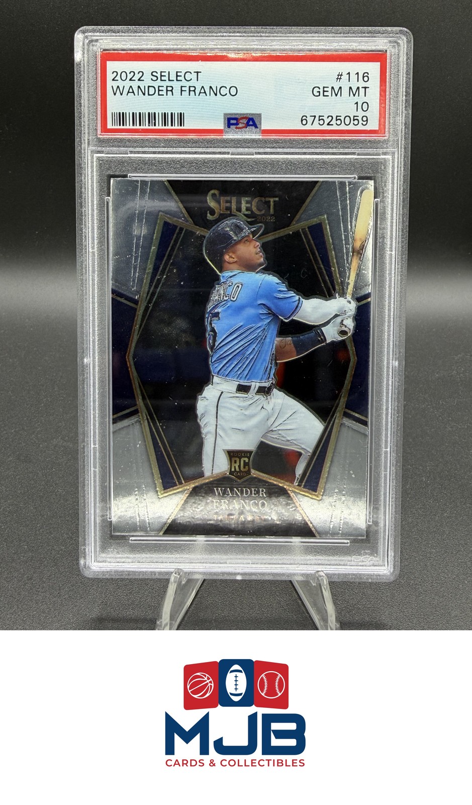 2022 Panini Select Wander Franco PSA 10 Rookie #116 Tampa Bay Rays