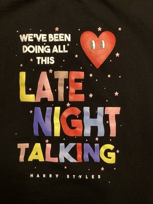Harry Styles Shirt Size M Black Late Night Talking