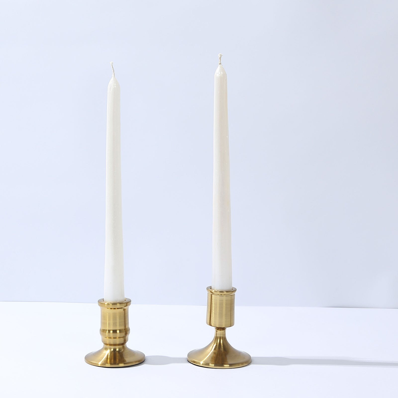 4 Gold Vintage Metal Taper Candle Holders Wedding Party Events Home Decorations