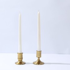 4 Gold Vintage Metal Taper Candle Holders Wedding Party Events Home Decorations