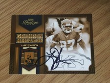 2007 Playoff Prestige Larry Anderson Signed Football Card Kansas City Chiefs