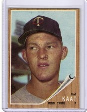 1962 Topps Baseball Set Break #21 Jim Kaat NM