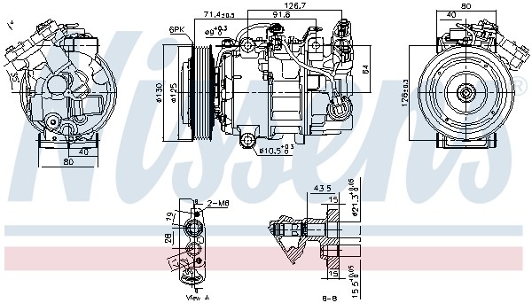 NISSENS-OE 890763 Compressor, air conditioning for NISSAN,RENAULT
