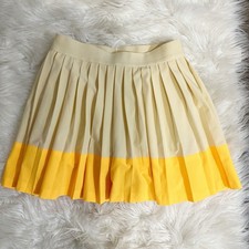 Athleta Girl Pleat Perfect Skort Size 12 Large Yellow Tennis Pickle Ball School