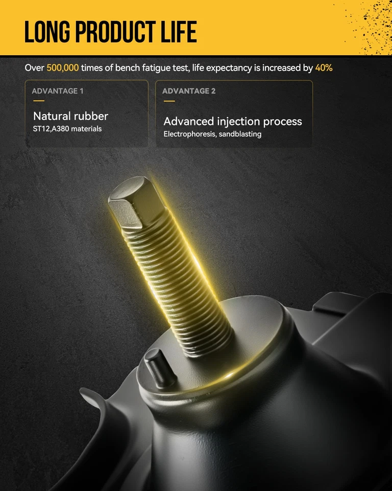 3PC Front Left Front Right Rear Motor Mounts For 2003 2004 2005 Mazda 6 2.3L Foto 4 de 4