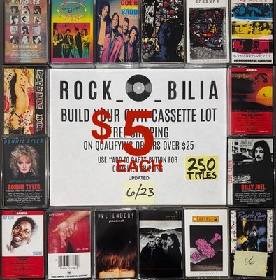 ALL $5 BUY 5 GET FREE SHIP BUILD YOUR LOT 80s 90s ROCK POP METAL CASSETTE TAPES