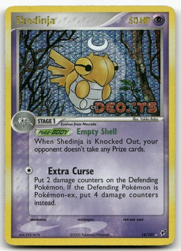 Shedinja #14/107 (Reverse Holo) (MP) EX Deoxys DX Pokemon