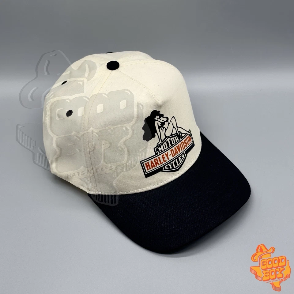 Gorra Harley Davidson De Colección Gorra Retro Ropa Occidental Caliente Motociclista Bebé Vaquera Mudflap Foto 4 de 4