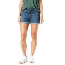 Levis Womens Signature By Levi Strauss & Co. Gold Label Mid-Rise Slim Shorts