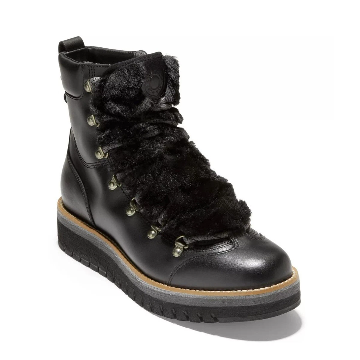 Bottines Femme Cole Haan Cuir Noir - Taille 7 US, Largeur M, Talon Bas Bloc, Neuf Sans Boîte