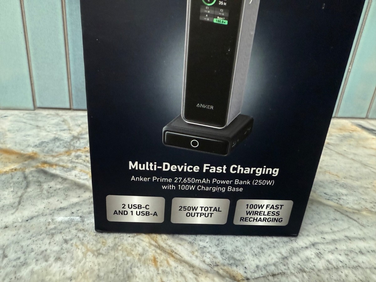 【新品】Anker 27650 & Charging Base 100w Amazon.com: Anker Prime 27,650mAh Power Bank (250W) with