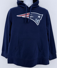 Sudadera con Capucha Fanatics Patriots Tom Brady para Mujer XL Azul NFL Gráfico Pullover Nuevo con Etiquetas