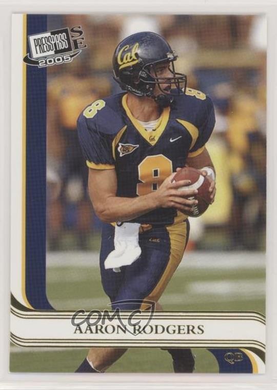 2005 Press Pass SE Checklist Gold Aaron Rodgers Checklist #G40 Rookie RC 9x7