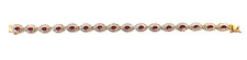 Ladies Ruby Diamond 16 stone Tennis Bracelet ...
