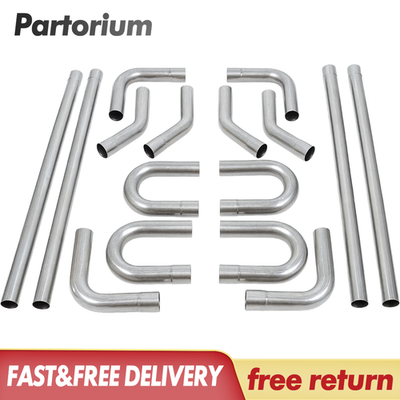 #ad 2 Inch Custom Exhaust Tubing Mandrel Bend Pipe Straight amp; U Bend Kit 16 Pieces $125.99