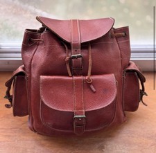 Vintage Grafea 100% Leather Backpack (brown)