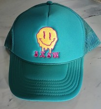 SXSW Limited Smile Mesh Cap Baseball Hat  RARE Hippie Smiley Face Otto Brand