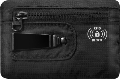 RFID Blocking Clip Stash Pocket, Compact Hidden Travel Belt Wallet for Cards & C