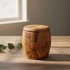 Beer Barrel Antique Style - Brain Teaser Wooden Puzzle