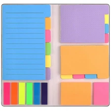 Sticky Notes Set, Post Self-Stick Notes Pads for Journaling Notebook Planner ...