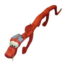 Disney Mulan Poseable Mushu Plush Bendable Red Dragon Toy Applause 21" with Tags