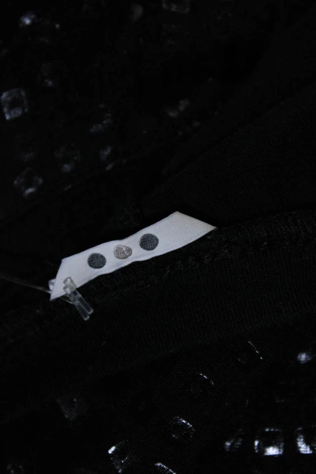 Vestido Camiseta Three Dots Mujer Negro Estampado Cuello Redondo Manga Corta Talla M Foto 4 de 4