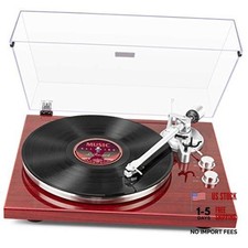 Belt Drive Turntable with Bluetooth Connectivity, Built-in Phono Pre-amp, USB