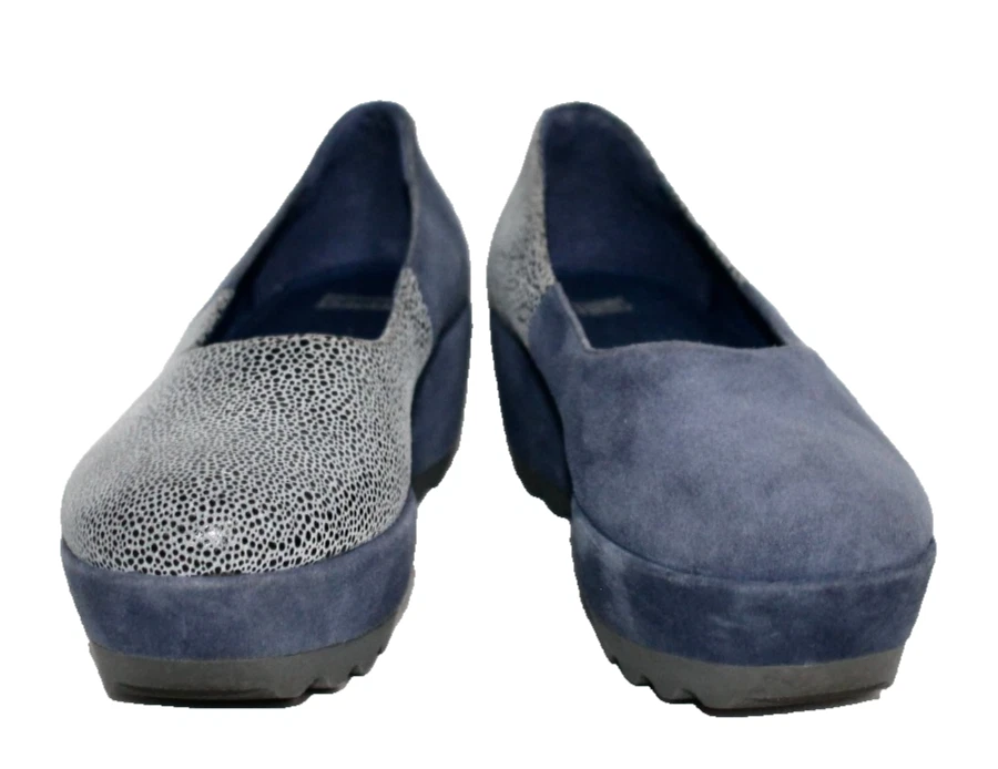 CAMPER Twins 蓝色麂皮绒懒人芭蕾平底鞋 8 码 EU 38 蓝色灰色 22089-028 — 第 2/4 张图片