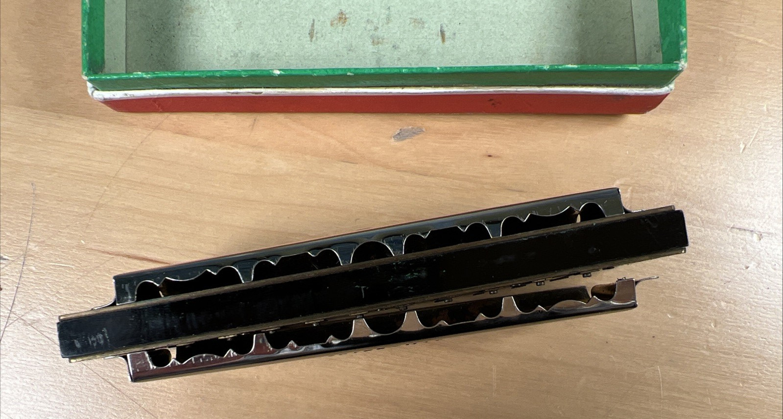 M Hohner's Old Standby No. 34b Harmonica in the Key of G Includes Box