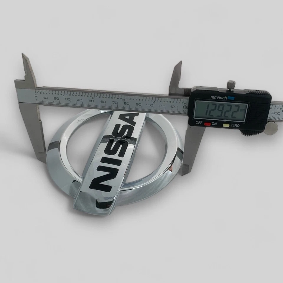 Front Grille Emblem Chrome Silver Logo for Nissan Maxima 2009-2014 - Image 2 of 3