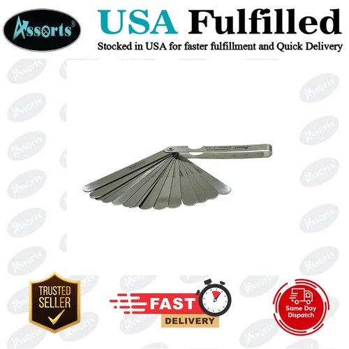 Stainless Steel Thickness Metric Feeler Gauge (15 Blades (0.05 to 1.0 MM))