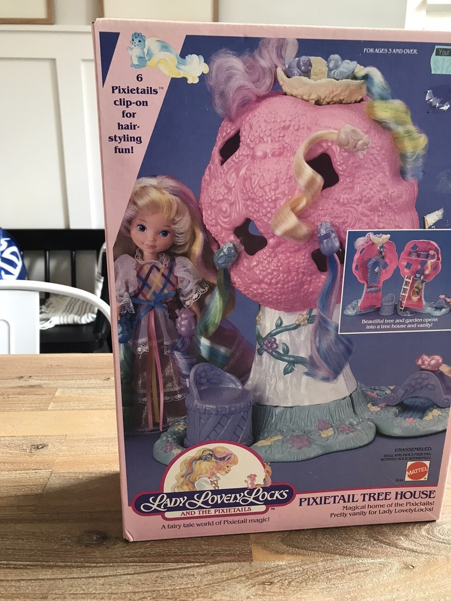 Dame Boucleline - Lady Lovely Locks And The Pixietail Tree House Playset - 1988 - Mattel