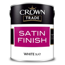 Crown Trade Satin Finish White All Sizes Oil Based