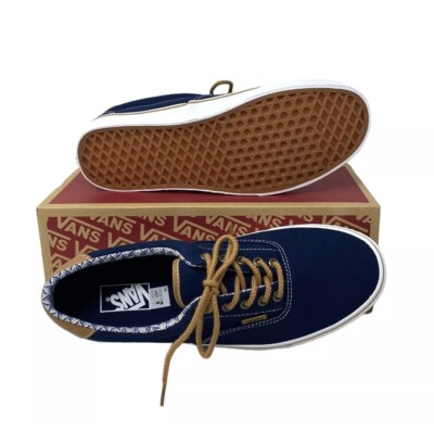 VANS Era 59 Low Top Trainers Shoes Sneakers Canvas Navy Blue Chevron, ALL  SIZES UK