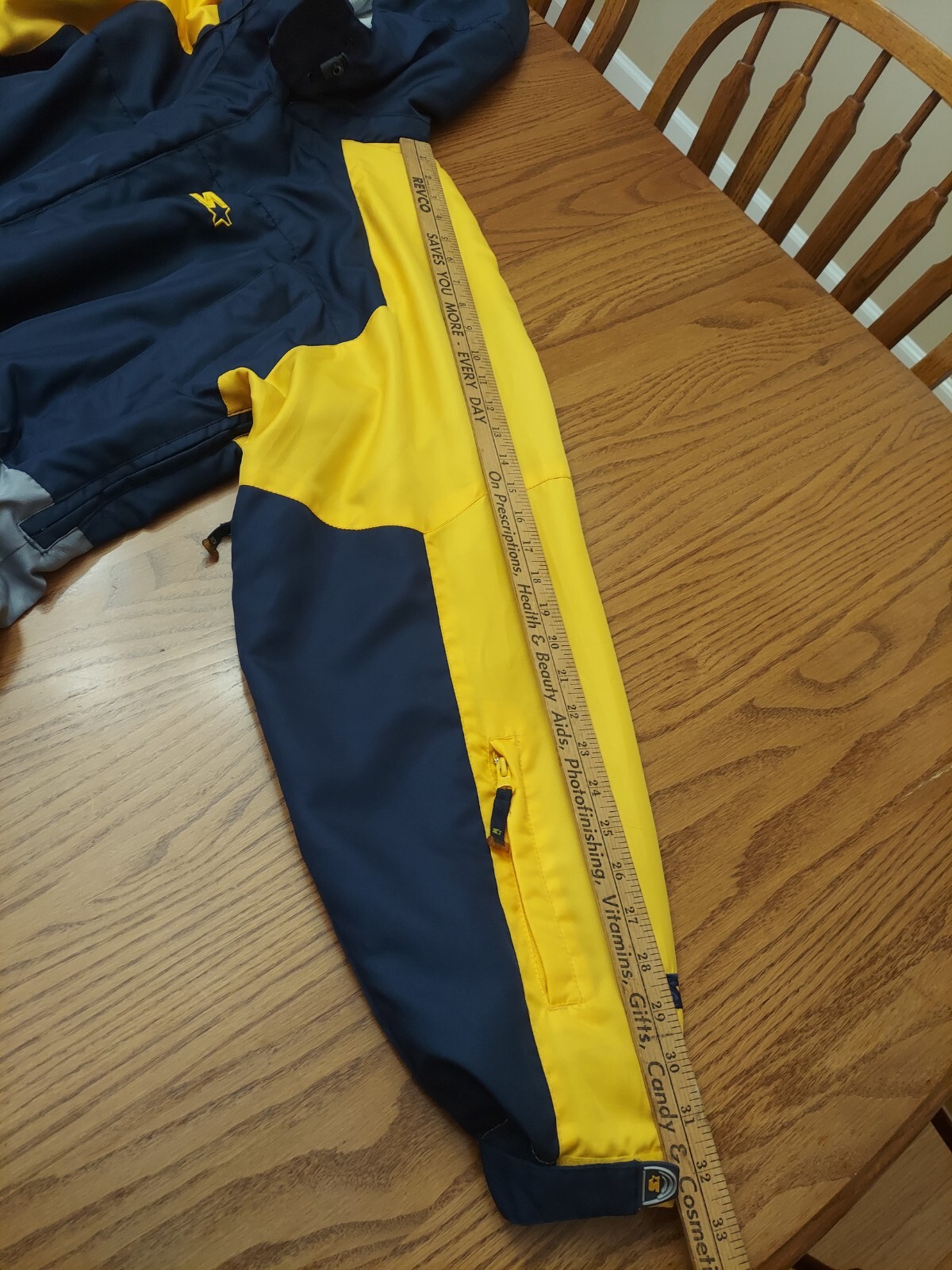 Starter Jacket Navy Yellow Gray Multi Zip Multi P… - image 17