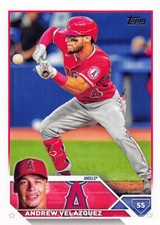 Andrew Velazquez 2023 Topps Baseball card Series Two Base #605 Los Angeles Angel