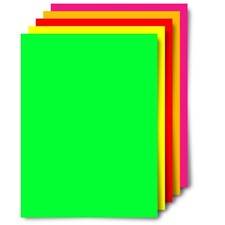 Office Depot Fluorescent Poster Boards, 11in. x 14in., Assorted Fluorescent